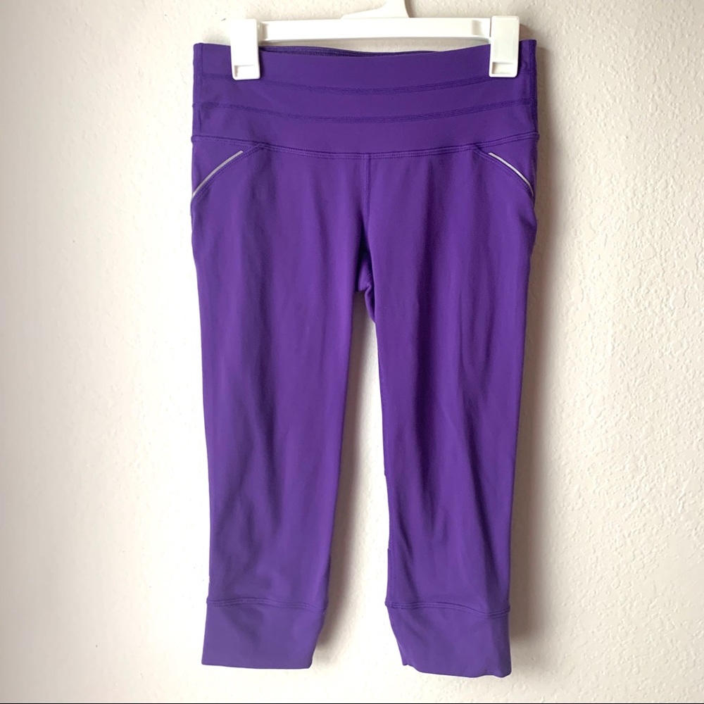 Athleta Purple Cropped Workout Leggings